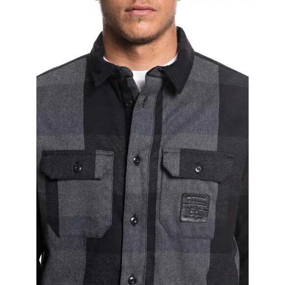 QuikSilver Men's Miho Stones SHERPA Long Sleeve Over Shirt Size M - Picture 12 of 16